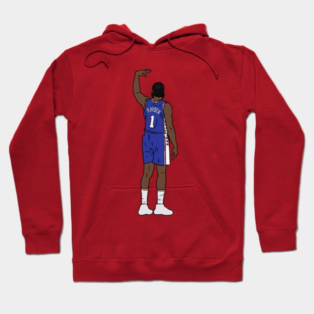 James Harden 3 Point Celebration Hoodie by rattraptees